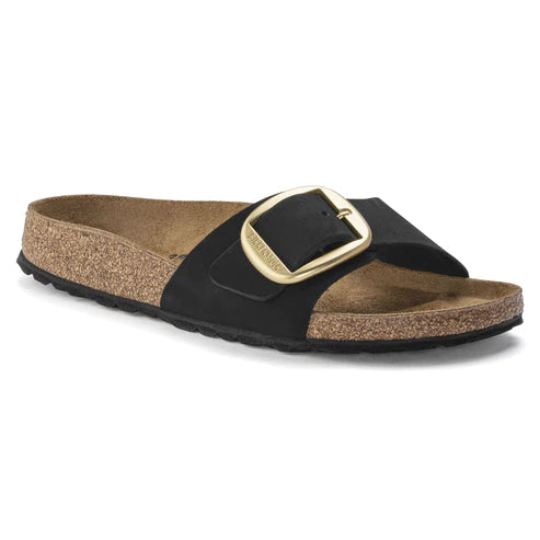 BIRKENSTOCK MADRID BIG BUCKLE NUBUCK LEATHER 1023373 BLACK