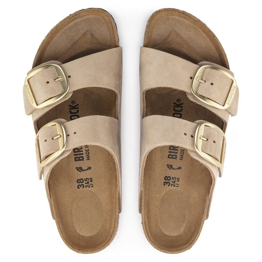 BIRKENSTOCK ARIZONA BIG BUCKLE NUBUCK LEATHER 223 nabuk+beige 1024064