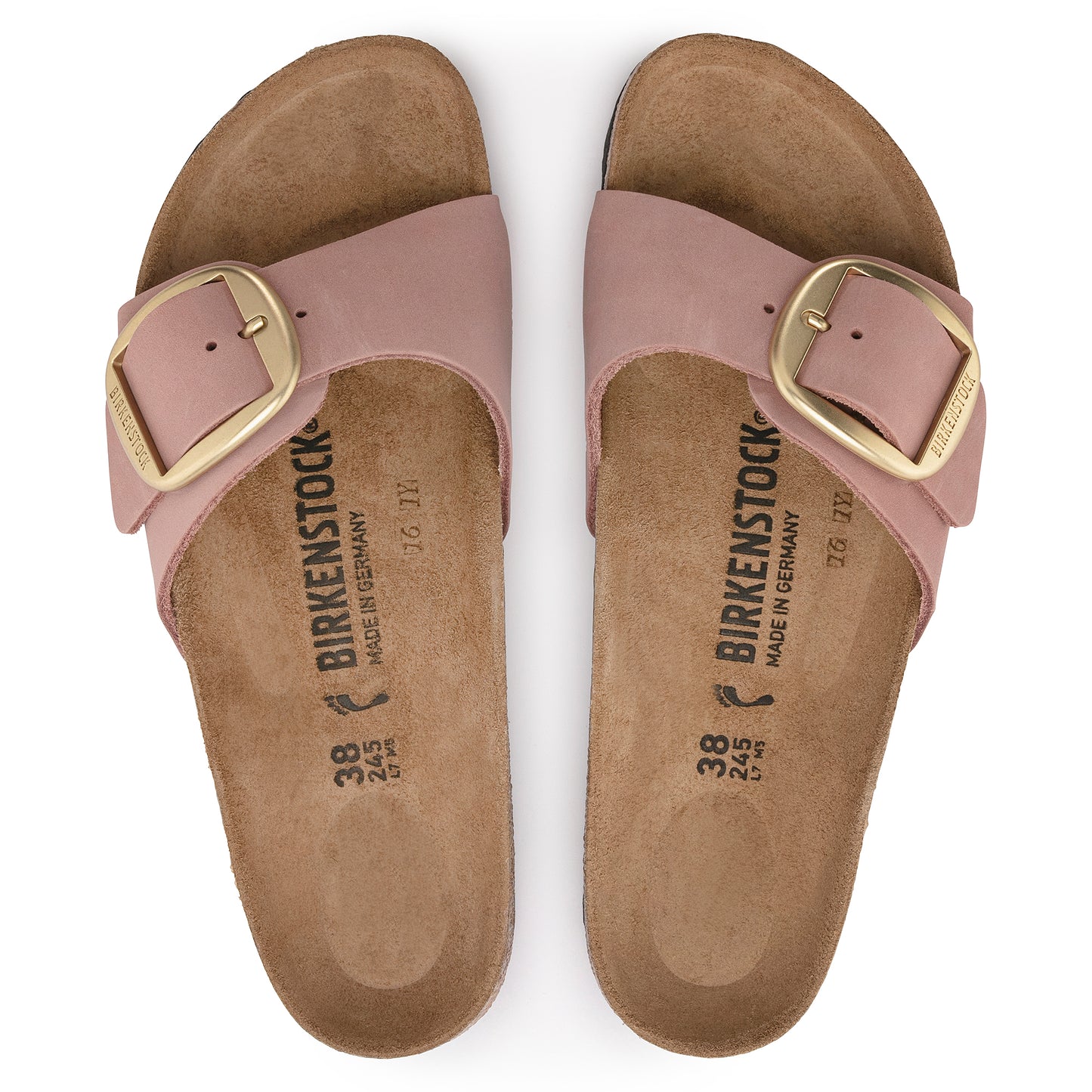 BIRKENSTOCK MADRID BIG BUCKLE NUBUCK LEATHER 1027056 SOFT PINK