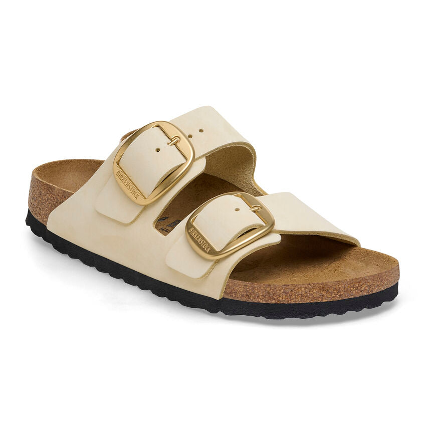 BIRKENSTOCK ARIZONA BIG BUCKLE NUBUCK LEATHER 1026585 ECRU