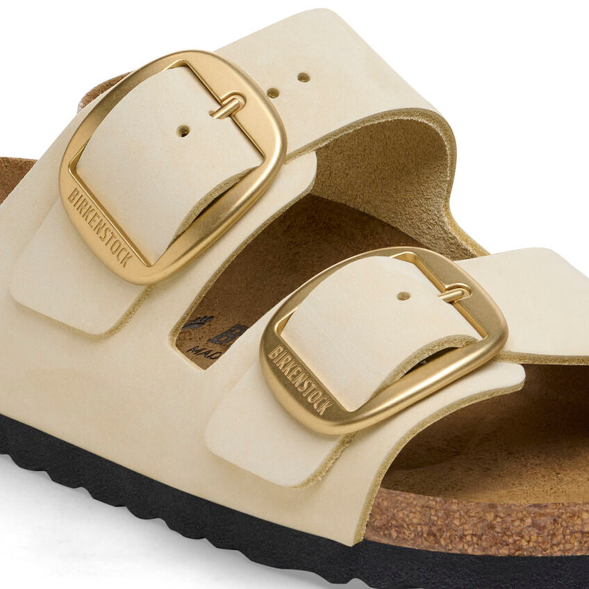 BIRKENSTOCK ARIZONA BIG BUCKLE NUBUCK LEATHER 1026585 ECRU