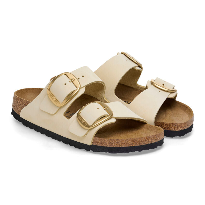 BIRKENSTOCK ARIZONA BIG BUCKLE NUBUCK LEATHER 1026585 ECRU