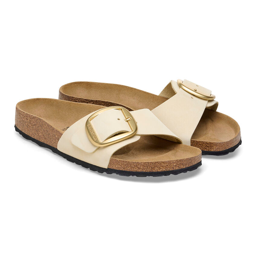 BIRKENSTOCK MADRID BIG BUCKLE NUBUCK LEATHER 1026604 ECRU