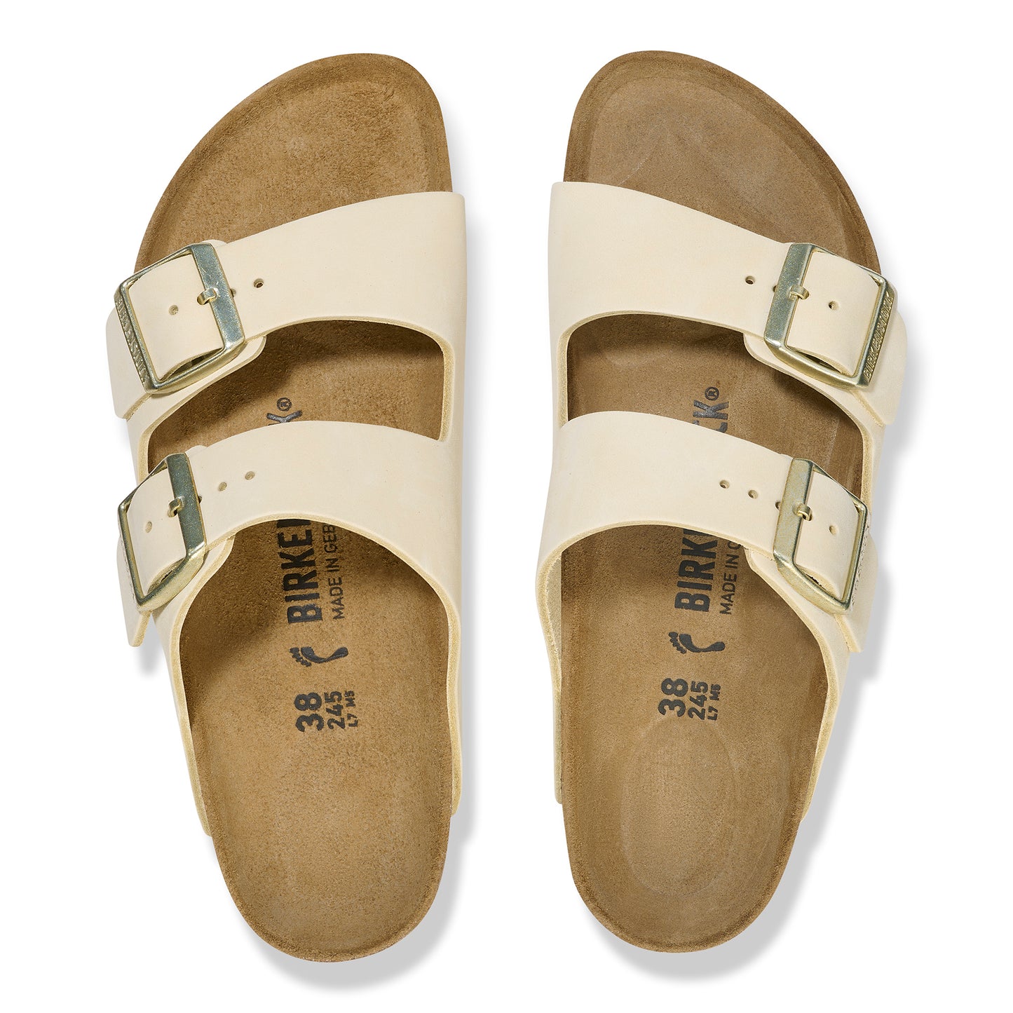 BIRKENSTOCK ARIZONA NUBUCK LEATHER 1026711 ECRU