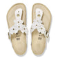 BIRKENSTOCK GIZEH FLOWERS NATURAL LEATHER 112 pelle+bianco 1026686