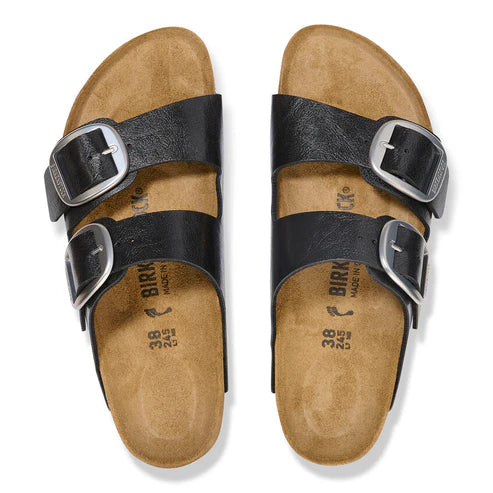 BIRKENSTOCK ARIZONA BIG BUCKLE BIRKO FLOR - BIRKIBUC 111 pelle+nero 1027413