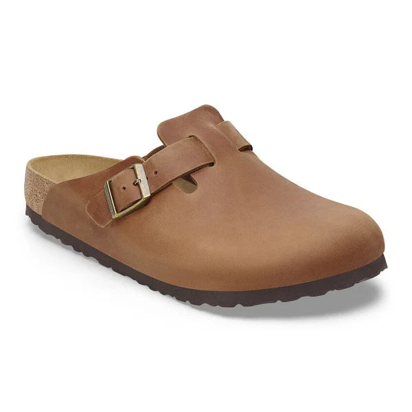 BIRKENSTOCK BOSTON OILED LEATHER 224 nabuk+cuoio 1028310