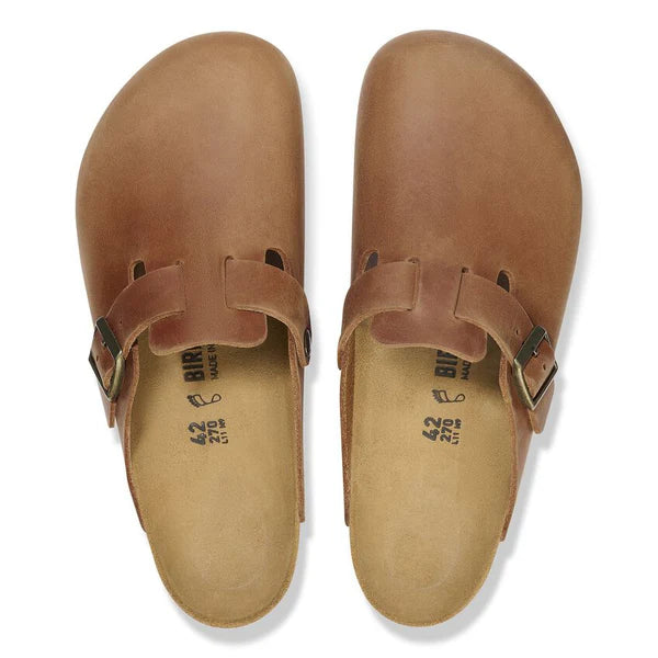 BIRKENSTOCK BOSTON OILED LEATHER 224 nabuk+cuoio 1028310