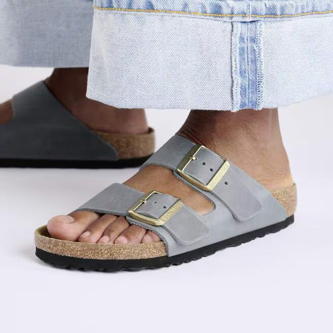 BIRKENSTOCK ARIZONA OILED LEATHER 228 nabuk+grigio 1029253