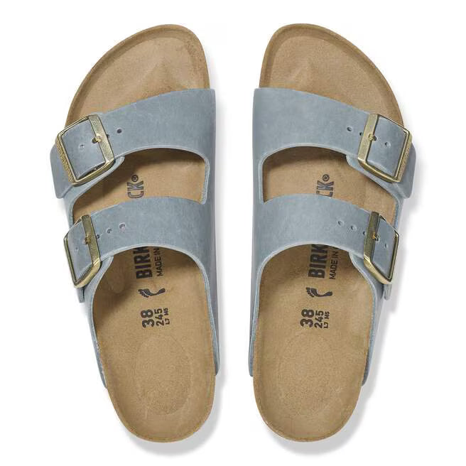 BIRKENSTOCK ARIZONA OILED LEATHER 228 nabuk+grigio 1029253