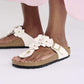 BIRKENSTOCK GIZEH FLOWERS NATURAL LEATHER 118 pelle+rosa 1029287
