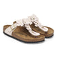 BIRKENSTOCK GIZEH FLOWERS NATURAL LEATHER 118 pelle+rosa 1029287