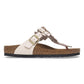 BIRKENSTOCK GIZEH FLOWERS NATURAL LEATHER 118 pelle+rosa 1029287