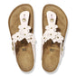 BIRKENSTOCK GIZEH FLOWERS NATURAL LEATHER 118 pelle+rosa 1029287