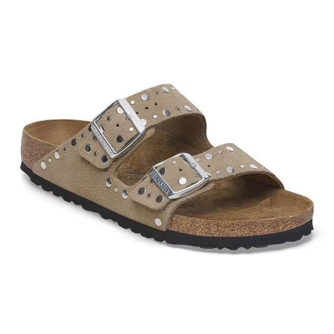 BIRKENSTOCK ARIZONA RIVET SUEDE LEATHER 333 scam+beige 1029390
