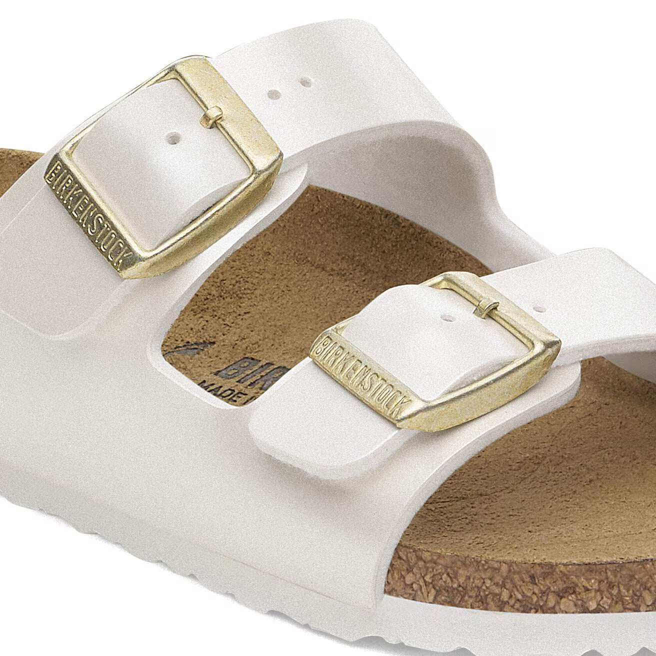 BIRKENSTOCK ARIZONA KIDS BIRKO FLOR - BIRKIBUC 112 pelle+bianco 1029456