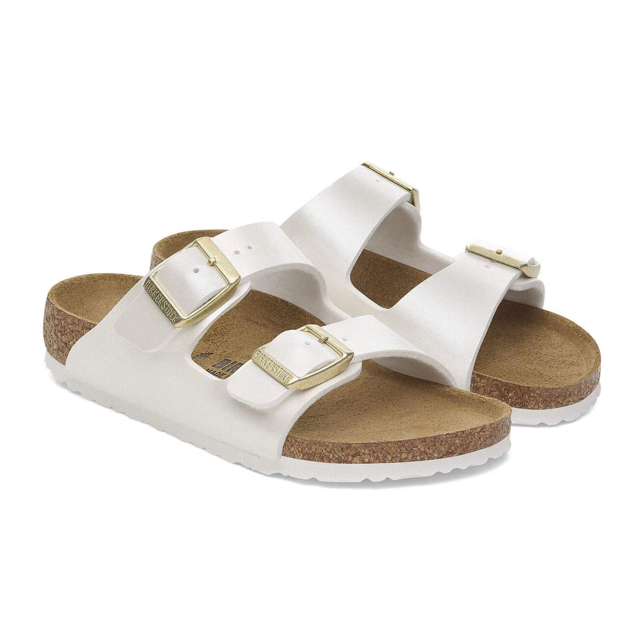 BIRKENSTOCK ARIZONA KIDS BIRKO FLOR - BIRKIBUC 112 pelle+bianco 1029456