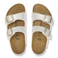 BIRKENSTOCK ARIZONA KIDS BIRKO FLOR - BIRKIBUC 112 pelle+bianco 1029456