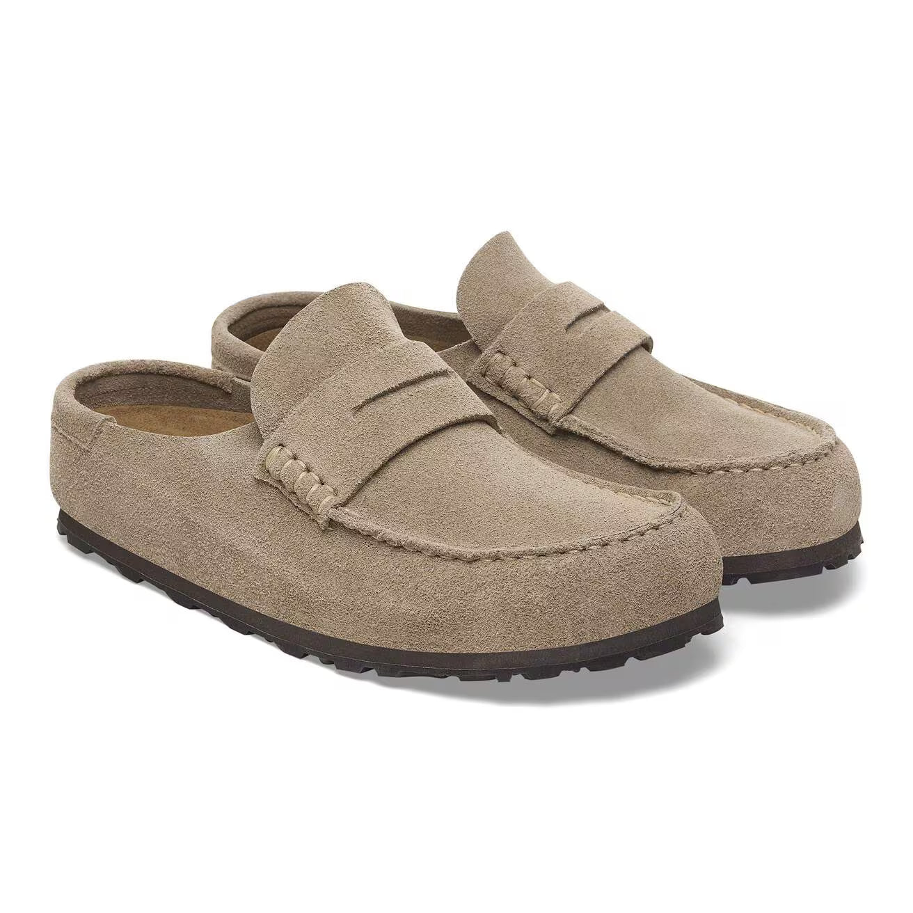 BIRKENSTOCK NAPLES WRAPPED SUEDE LEATHER - OILED LEATHER 333 scam+beige 1029710