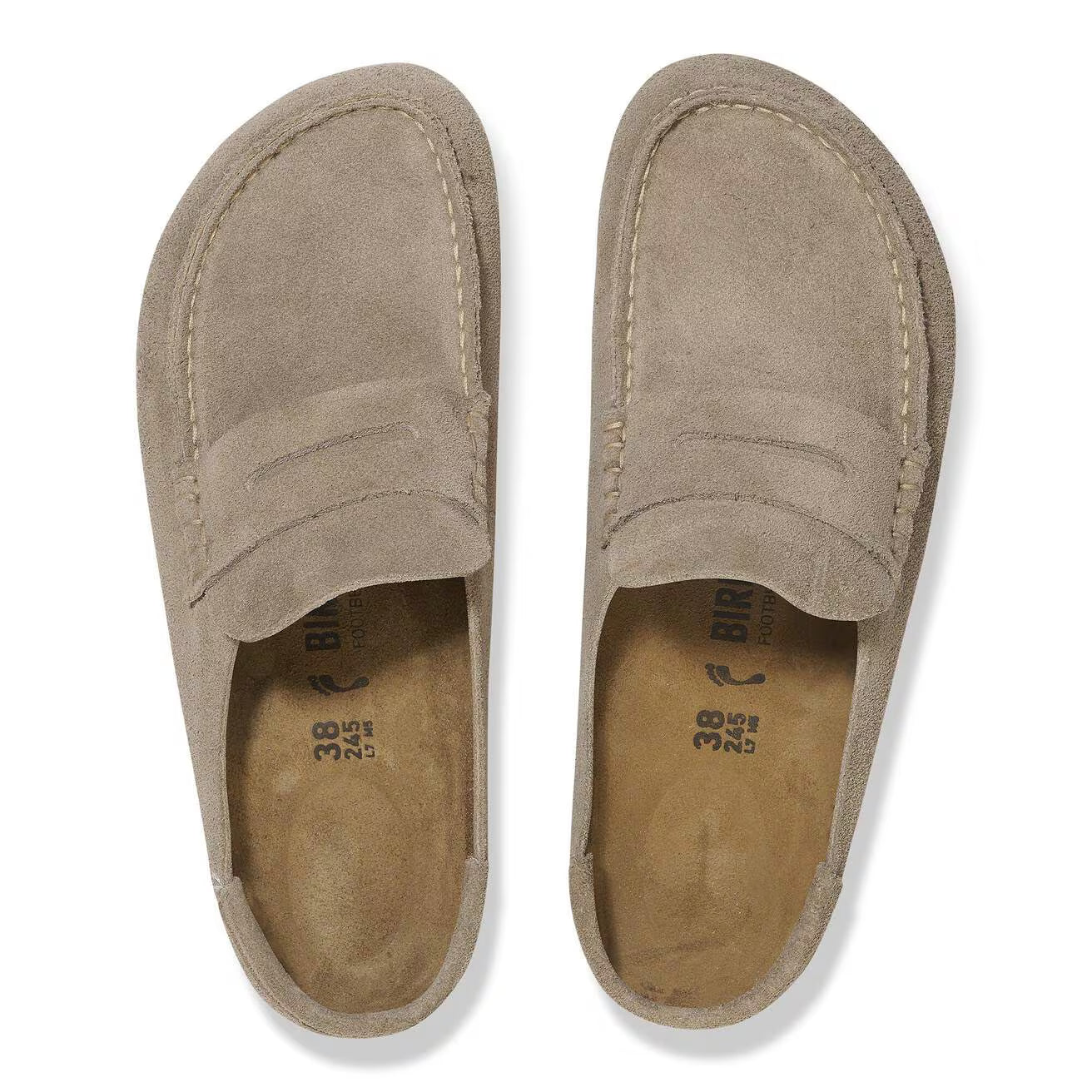 BIRKENSTOCK NAPLES WRAPPED SUEDE LEATHER - OILED LEATHER 333 scam+beige 1029710