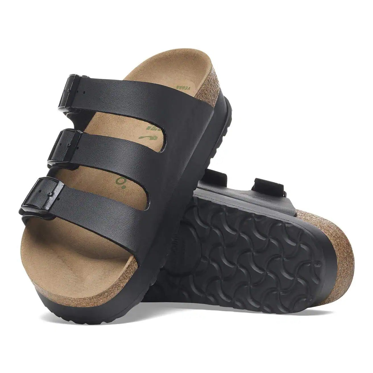 BIRKENSTOCK FLORIDA III PLATFORM BIRKO FLOR - BIRKOBUC 111 pelle+nero 1029737