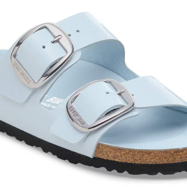 BIRKENSTOCK ARIZONA BIG BUCKLE SHINE NATURAL LEATHER 115 pelle+celes 1030374