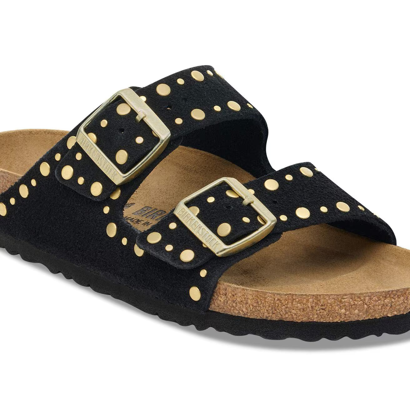BIRKENSTOCK ARIZONA RIVET SUEDE LEATHER 331 scam+nero 1030348