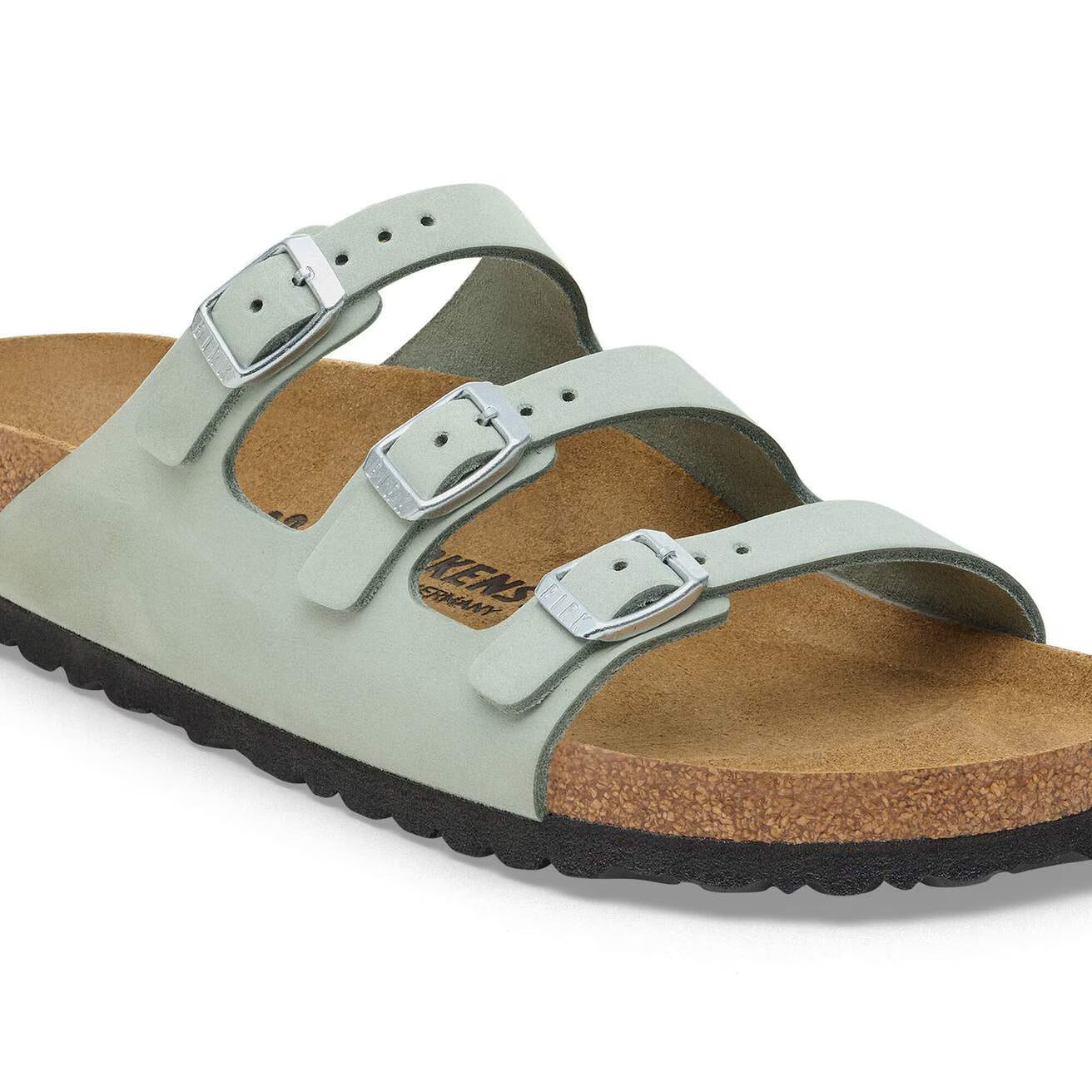 BIRKENSTOCK FLORIDA NUBUCK LEATHER 228 nabuk+verde 1030319