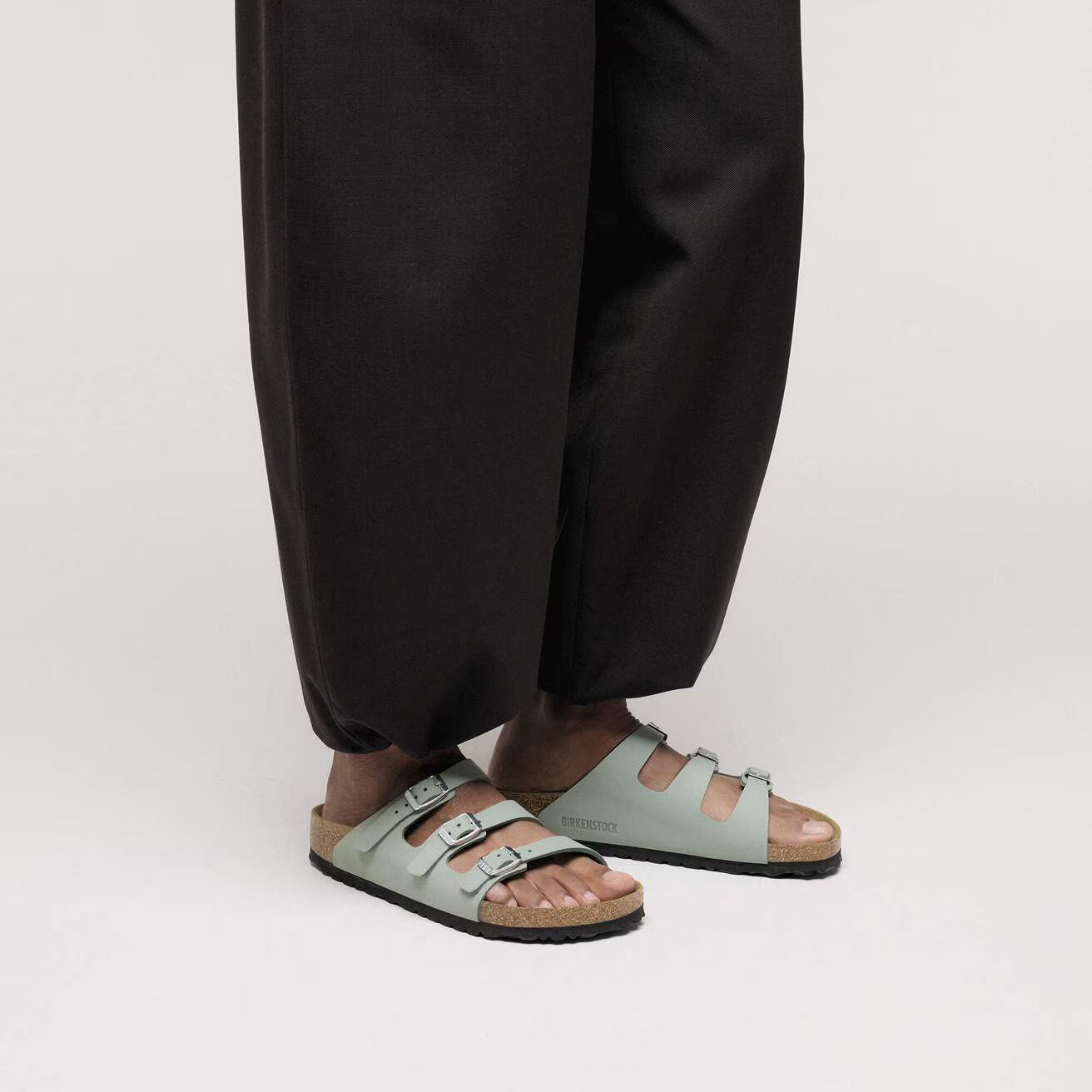 BIRKENSTOCK FLORIDA NUBUCK LEATHER 228 nabuk+verde 1030319