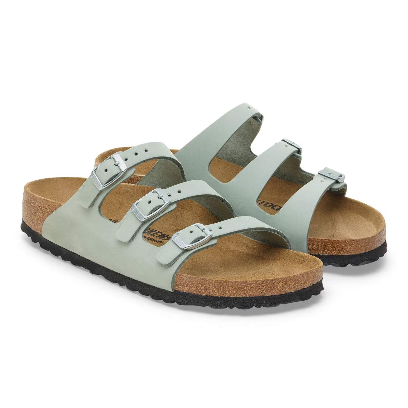 BIRKENSTOCK FLORIDA NUBUCK LEATHER 228 nabuk+verde 1030319