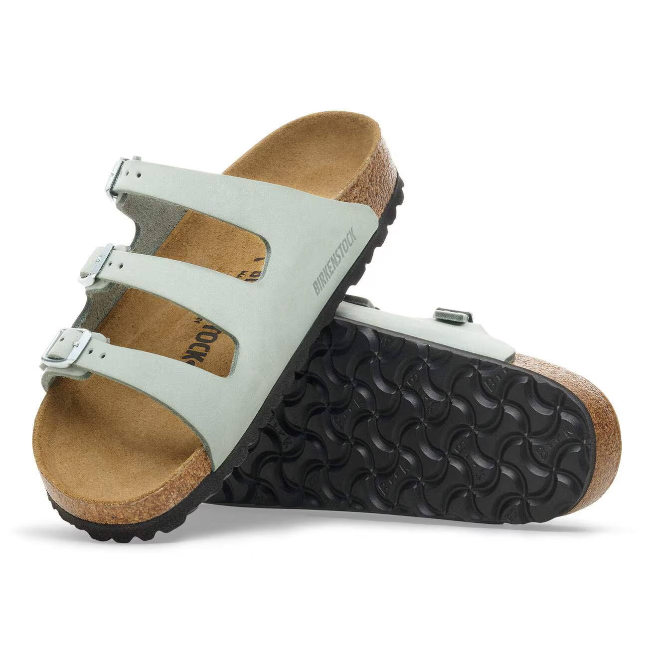 BIRKENSTOCK FLORIDA NUBUCK LEATHER 228 nabuk+verde 1030319