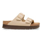 BIRKENSTOCK ARIZONA PLATFORM VEGAN BIRKO FLOR 113 pelle+beige 1031261