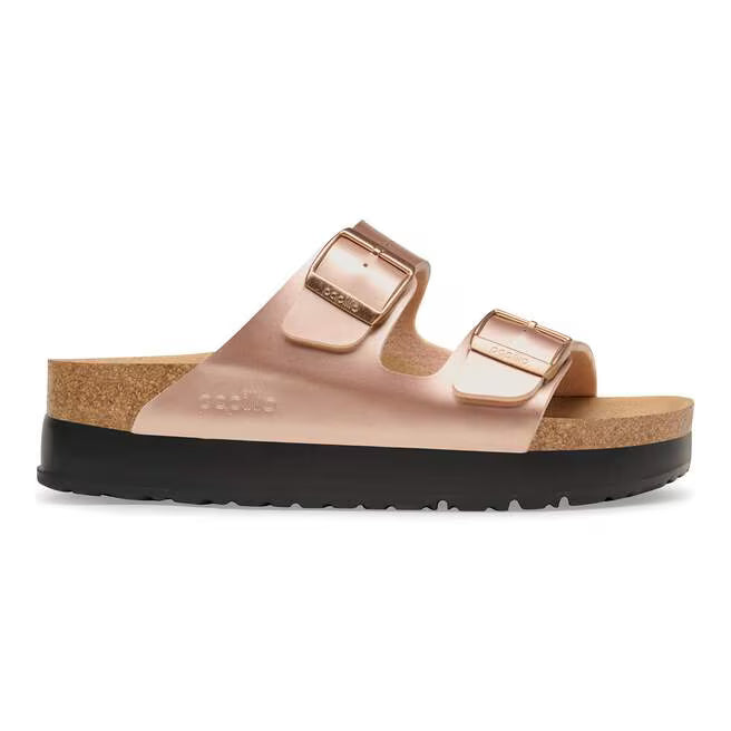 BIRKENSTOCK ARIZONA PLATFORM VEGAN BIRKO FLOR 118 pelle+rame 1031270