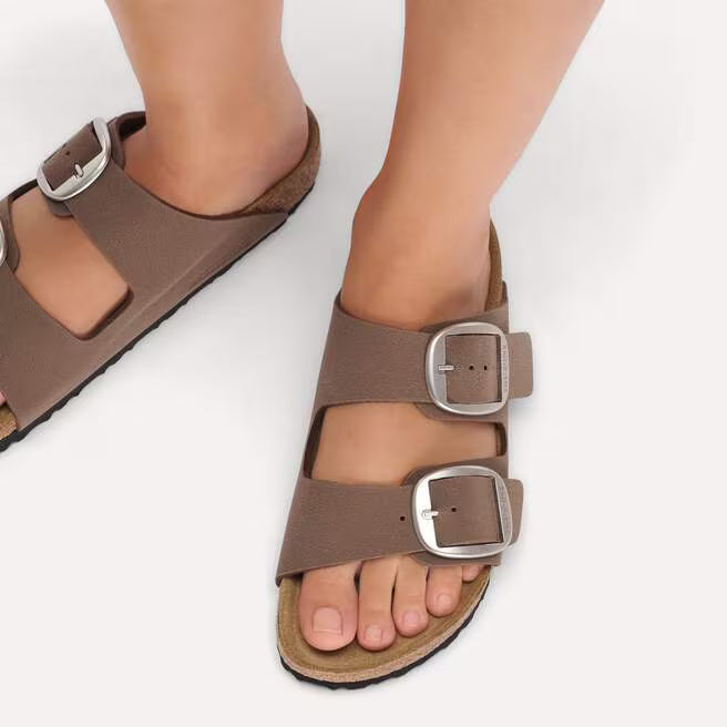 BIRKENSTOCK ARIZONA BIG BUCKLE BIRKO FLOR - BIRKIBUC 224 nabuk+moro 1032081