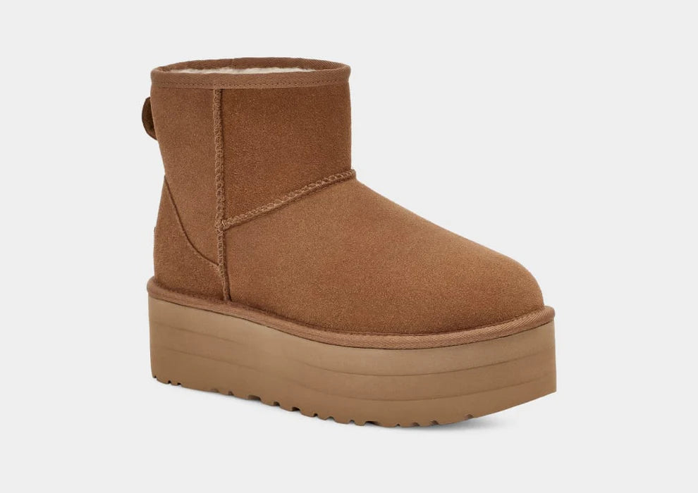 UGG 1134991W MINI CLASSIC PLATFORM 334 scam+cuoio CHESTNUT