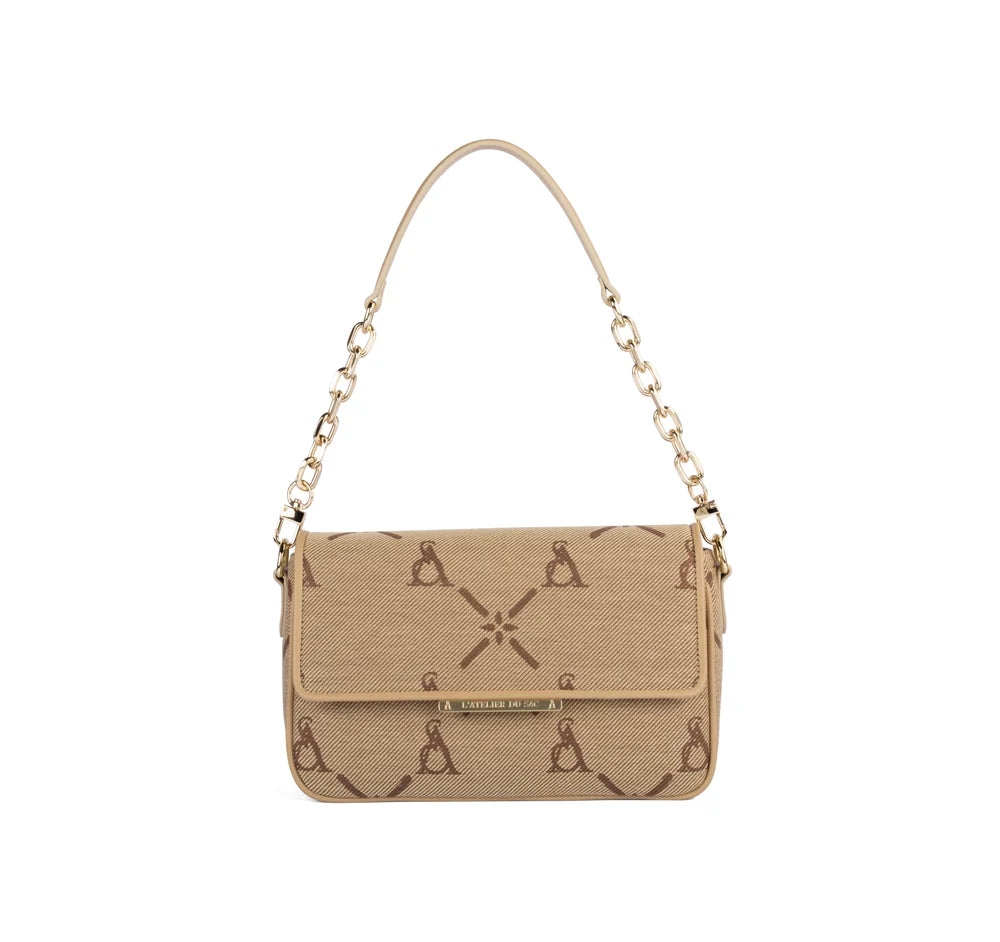 L ATELIER DU SAC ESTHER SHOULDER BAG 773 tela+beige 19250