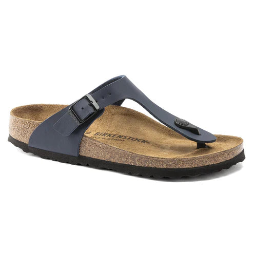 BIRKENSTOCK GIZEH BASICO BIRKO FLOR 115 pelle+blu 143621