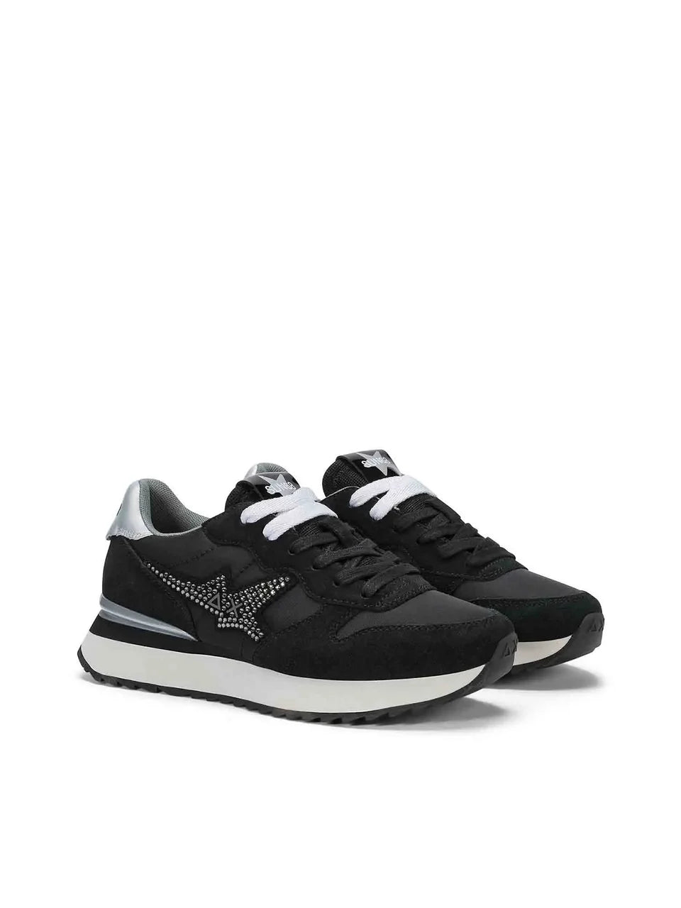 SUN68 Z46223 STARGIRL STRASS LOGO 331 scam+nero 11