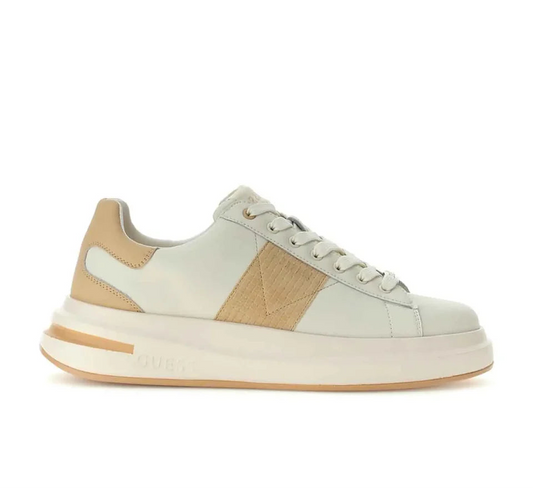 GUESS FMJEBA LEA12 ELBA 112 pelle+bianco-beige