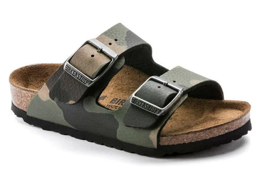 BIRKENSTOCK ARIZONA KIDS BIRKO FLOR - BIRKIBUC 668 stamp+verde 1017374