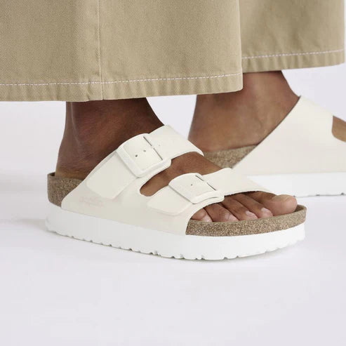 BIRKENSTOCK ARIZONA PLATFORM VEGAN BIRKO FLOR 112 pelle+panna 1029127