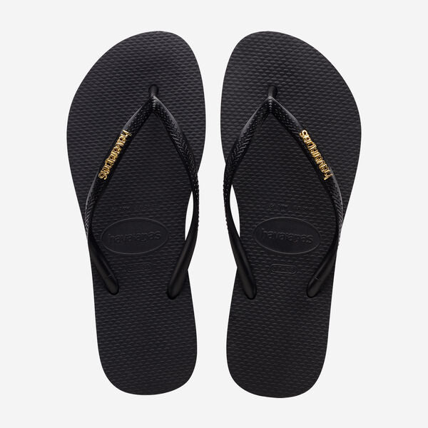 HAVAIANAS 4119875 SLIM LOGO METALLIC 551 sint+nero 1924