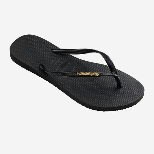 HAVAIANAS 4119875 SLIM LOGO METALLIC 551 sint+nero 1924