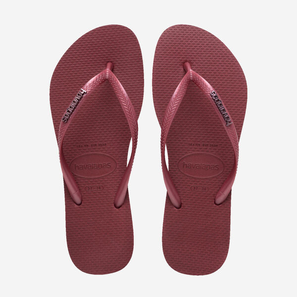HAVAIANAS 4119875 SLIM LOGO METALLIC 556 sint+bordo 9339