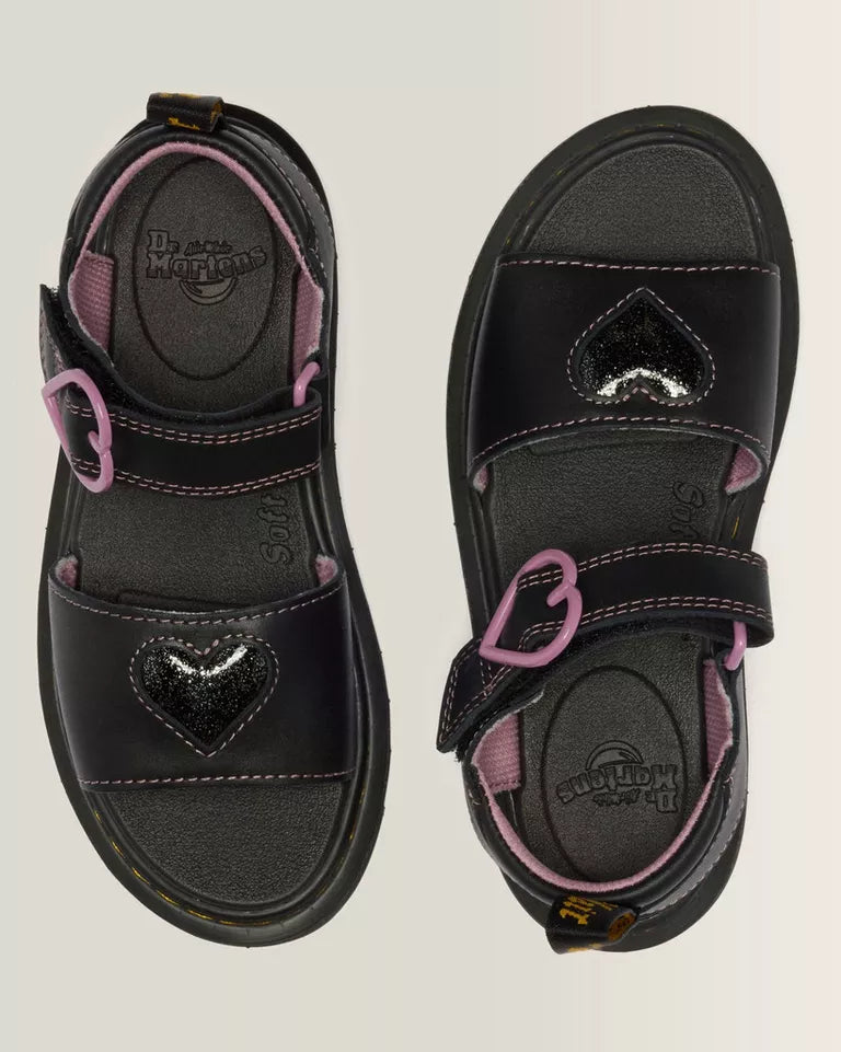 DR. MARTENS MARLOWE HEARTS II 111 pelle+nero 42806001