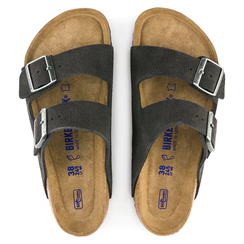 BIRKENSTOCK ARIZONA SFB SUEDE LEATHER 338 scam+grigio 552323