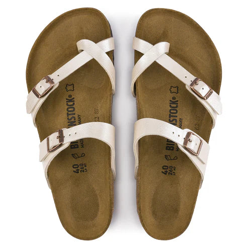 BIRKENSTOCK MAYARI 112 pelle+bianco perl 071661