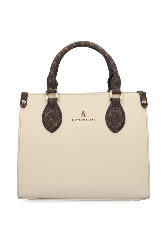 L ATELIER DU SAC DAUPHINE TOTE 112 pelle+bianco 16940