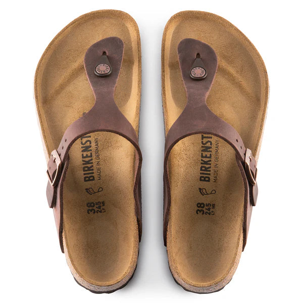 BIRKENSTOCK GIZEH OILED LEATHER 224 nabuk+marr 743831