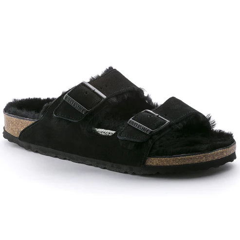 BIRKENSTOCK ARIZONA SHEARLING SUEDE LEATHER 331 scam+nero 752663